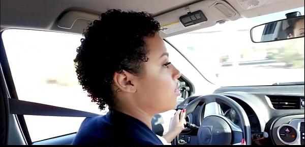 Ebony Black Valley Girl Teen Amethyst Banks Fucked By White Driving Teacher